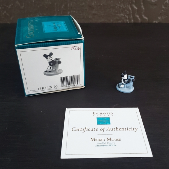 Disney WDCC Enchanted Places 1998 Steamboat Willie Mickey Mouse Figurine Set - Picture 6 of 8